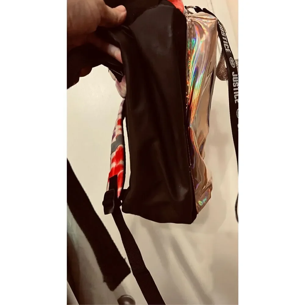 JUSTICE LARGE PINK AND PURPLE TIE DYE BACKPACK